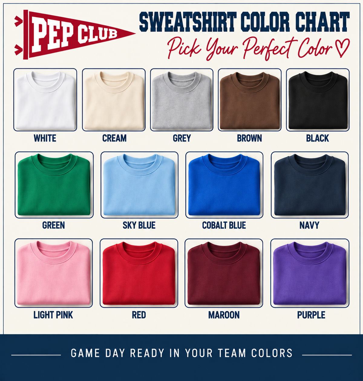 Custom Mascot Fuzzy Crew Sweatshirts